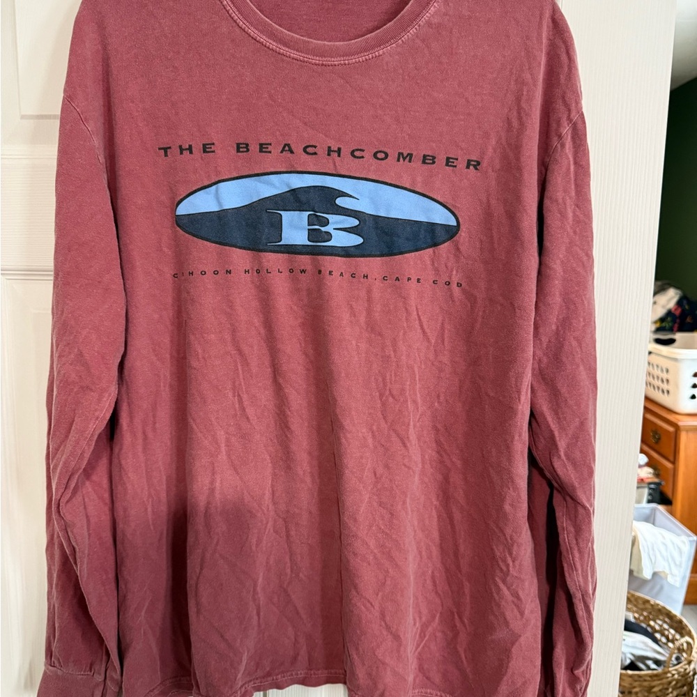 Comfort Colors Beachcomber Maroon Long Sleeve Tee